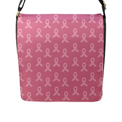 Pink Ribbon - Breast Cancer Awareness Month Flap Closure Messenger Bag (l) by Valentinaart