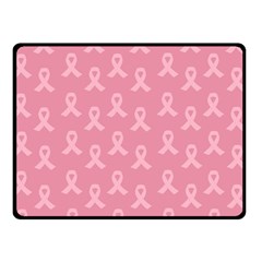 Pink Ribbon - Breast Cancer Awareness Month Double Sided Fleece Blanket (small)  by Valentinaart