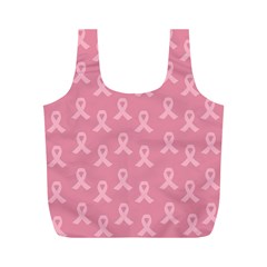 Pink Ribbon - Breast Cancer Awareness Month Full Print Recycle Bag (m) by Valentinaart