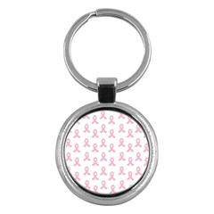 Pink Ribbon - Breast Cancer Awareness Month Key Chains (round)  by Valentinaart