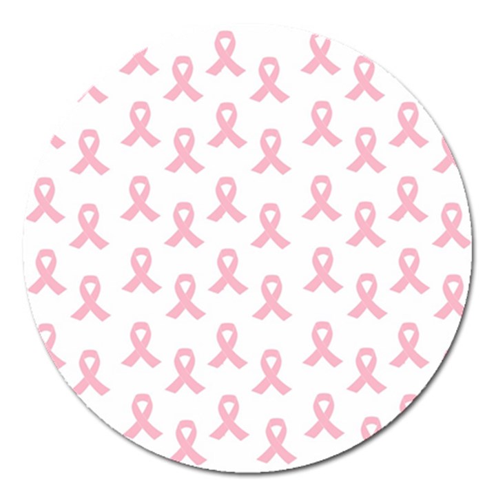 Pink Ribbon - breast cancer awareness month Magnet 5  (Round)