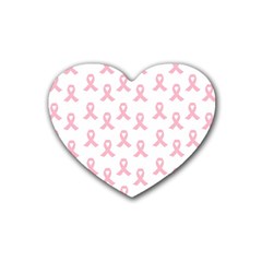 Pink Ribbon - Breast Cancer Awareness Month Heart Coaster (4 Pack)  by Valentinaart