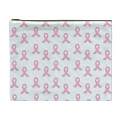 Pink Ribbon - Breast Cancer Awareness Month Cosmetic Bag (xl) by Valentinaart