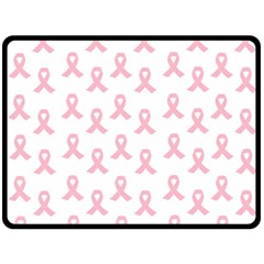 Pink Ribbon - Breast Cancer Awareness Month Fleece Blanket (large)  by Valentinaart