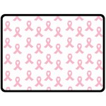 Pink Ribbon - breast cancer awareness month Fleece Blanket (Large)  80 x60  Blanket Front