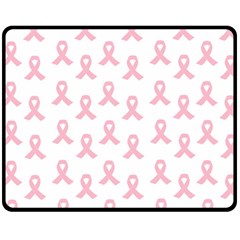 Pink Ribbon - Breast Cancer Awareness Month Fleece Blanket (medium)  by Valentinaart