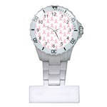 Pink Ribbon - breast cancer awareness month Plastic Nurses Watch Front