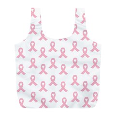 Pink Ribbon - Breast Cancer Awareness Month Full Print Recycle Bag (l) by Valentinaart