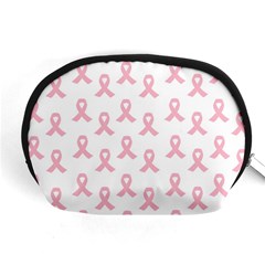 Pink Ribbon - Breast Cancer Awareness Month Accessory Pouch (medium) by Valentinaart