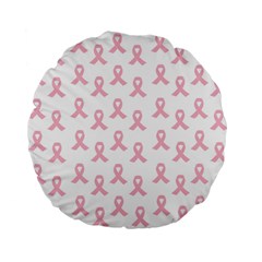 Pink Ribbon - Breast Cancer Awareness Month Standard 15  Premium Flano Round Cushions by Valentinaart