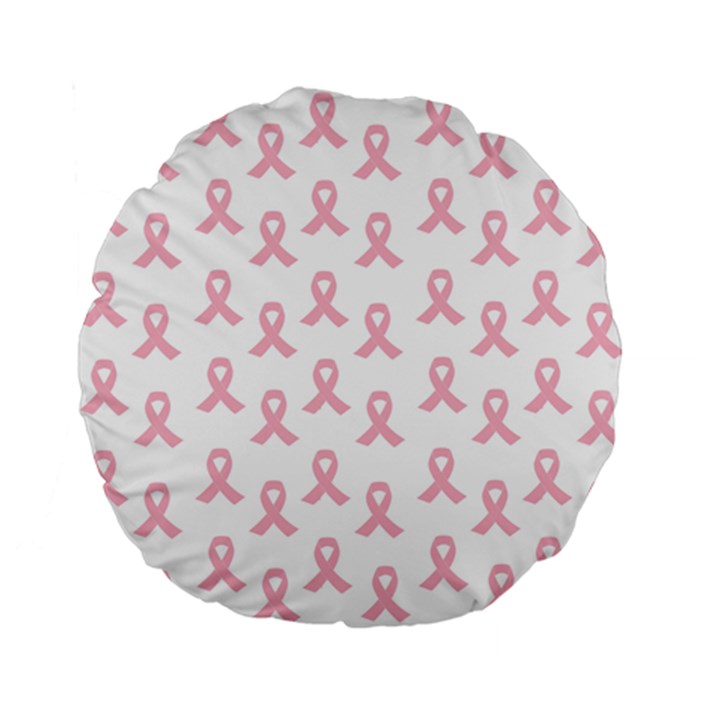 Pink Ribbon - breast cancer awareness month Standard 15  Premium Flano Round Cushions