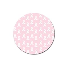 Pink Ribbon - Breast Cancer Awareness Month Magnet 3  (round) by Valentinaart