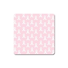 Pink Ribbon - Breast Cancer Awareness Month Square Magnet by Valentinaart