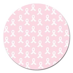 Pink Ribbon - Breast Cancer Awareness Month Magnet 5  (round) by Valentinaart