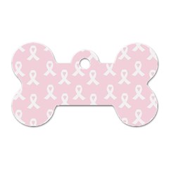 Pink Ribbon - Breast Cancer Awareness Month Dog Tag Bone (one Side) by Valentinaart