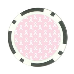 Pink Ribbon - Breast Cancer Awareness Month Poker Chip Card Guard by Valentinaart