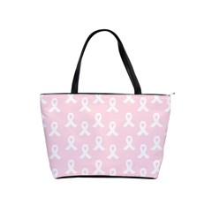 Pink Ribbon - Breast Cancer Awareness Month Classic Shoulder Handbag by Valentinaart