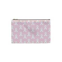 Pink Ribbon - Breast Cancer Awareness Month Cosmetic Bag (small) by Valentinaart