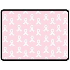 Pink Ribbon - Breast Cancer Awareness Month Fleece Blanket (large)  by Valentinaart