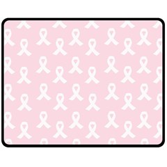 Pink Ribbon - Breast Cancer Awareness Month Fleece Blanket (medium)  by Valentinaart