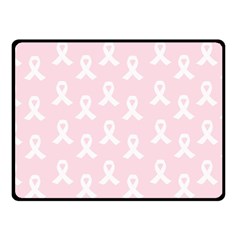 Pink Ribbon - Breast Cancer Awareness Month Fleece Blanket (small) by Valentinaart