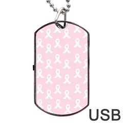 Pink Ribbon - Breast Cancer Awareness Month Dog Tag Usb Flash (one Side) by Valentinaart