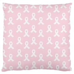 Pink Ribbon - Breast Cancer Awareness Month Large Cushion Case (one Side) by Valentinaart