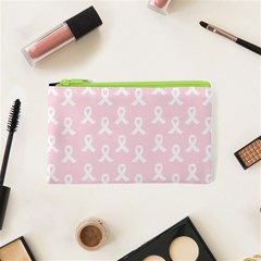 Pink Ribbon - Breast Cancer Awareness Month Cosmetic Bag (xs) by Valentinaart