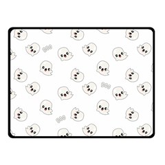 Cute Kawaii Ghost Pattern Fleece Blanket (small) by Valentinaart