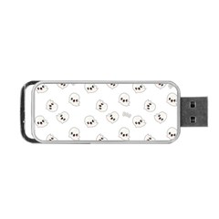 Cute Kawaii Ghost Pattern Portable Usb Flash (two Sides) by Valentinaart