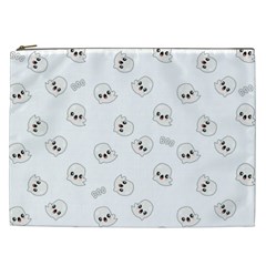 Cute Kawaii Ghost Pattern Cosmetic Bag (xxl)