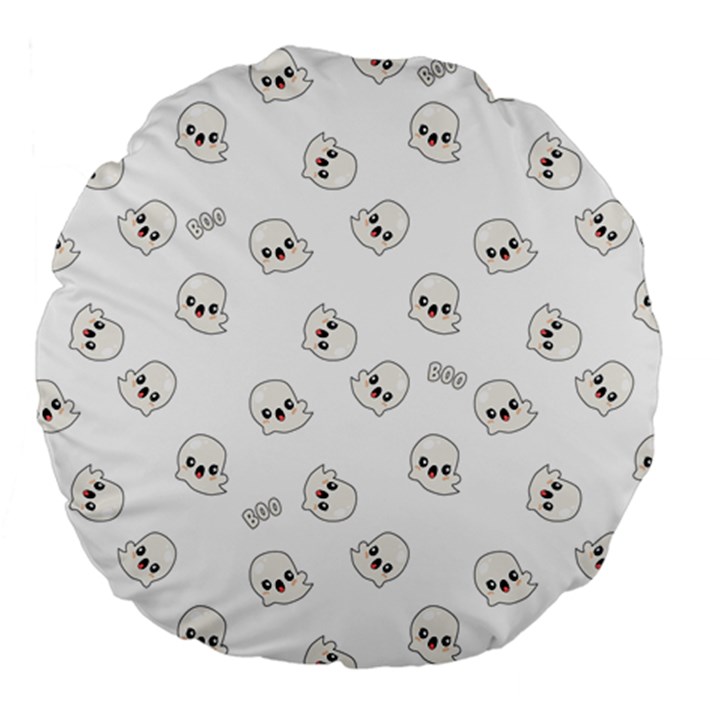 Cute Kawaii Ghost pattern Large 18  Premium Round Cushions