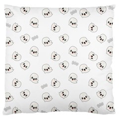 Cute Kawaii Ghost Pattern Large Flano Cushion Case (one Side) by Valentinaart