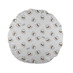 Cute Kawaii Ghost Pattern Standard 15  Premium Flano Round Cushions by Valentinaart