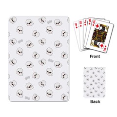 Cute Kawaii Ghost Pattern Playing Cards Single Design by Valentinaart