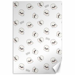 Cute Kawaii Ghost Pattern Canvas 24  X 36  by Valentinaart