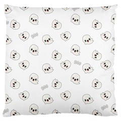 Cute Kawaii Ghost Pattern Large Cushion Case (one Side) by Valentinaart