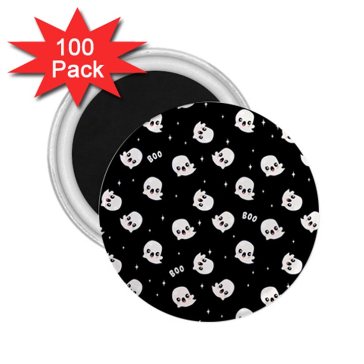 Cute Kawaii Ghost pattern 2.25  Magnets (100 pack) 