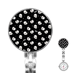 Cute Kawaii Ghost Pattern Stainless Steel Nurses Watch