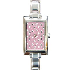 Cute Kawaii Ghost pattern Rectangle Italian Charm Watch