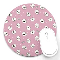 Cute Kawaii Ghost pattern Round Mousepads