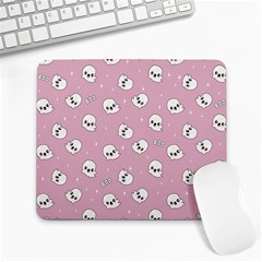 Cute Kawaii Ghost Pattern Large Mousepads by Valentinaart