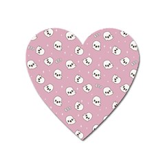 Cute Kawaii Ghost pattern Heart Magnet