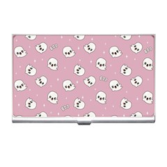 Cute Kawaii Ghost Pattern Business Card Holder by Valentinaart