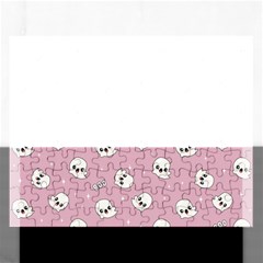 Cute Kawaii Ghost pattern Rectangular Jigsaw Puzzl