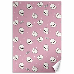 Cute Kawaii Ghost pattern Canvas 12  x 18 