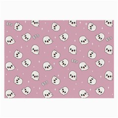 Cute Kawaii Ghost Pattern Large Glasses Cloth (2-side) by Valentinaart