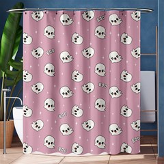 Cute Kawaii Ghost pattern Shower Curtain 60  x 72  (Medium) 