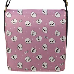 Cute Kawaii Ghost pattern Flap Closure Messenger Bag (S)