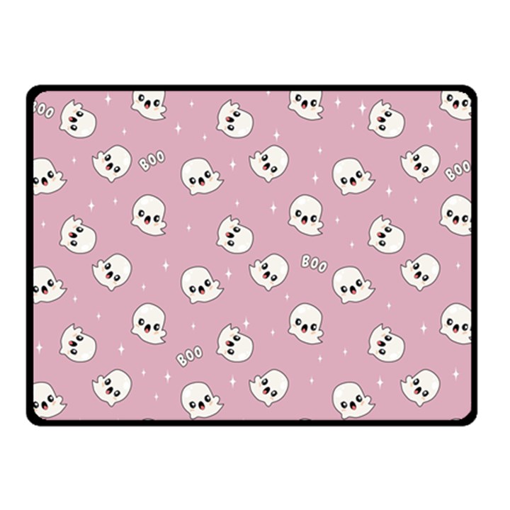 Cute Kawaii Ghost pattern Double Sided Fleece Blanket (Small) 